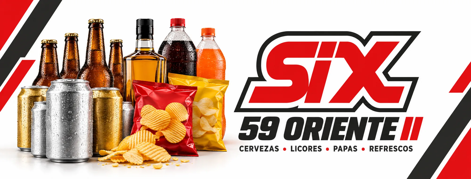 Six 59 Oriente II: cervezas, licores, papas y refrescos en Mérida